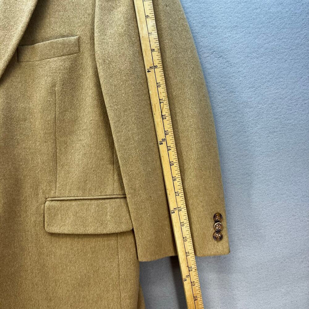 Bill Blass Blazer Men's Size M 40S Tan 100% Camel Hair Beige Lined Business Wear - Picture 12 of 13